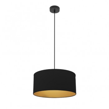 Distribuidor - Lâmpadas Diversas | Colgantes Moderno | COLGANTE ANUSKA 1XE27 NEGRO/NEGRO-ORO REGX40X40 CM Ref: 188694009